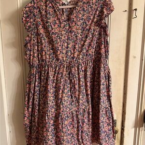Time and Tru Floral Dress - Pink and Blue